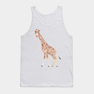 Watercolour Giraffe with pink sky Tank Top